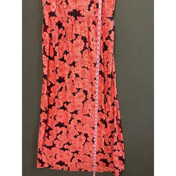 Isabel by Ingrid & Isabel Pink Floral Sleeveless Tie Back Maxi Dress M Boho - Picture 3 of 9